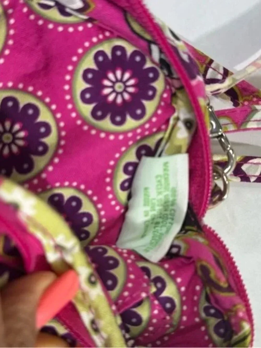 Vera Bradley Pink and Purple Crossbody Bag with Floral Elegance